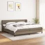 Box spring bed with taupe gray fabric mattress 200x200 cm by , Beds and slatted bases - Ref: Foro24-3126353, Price: 635,90 €,...