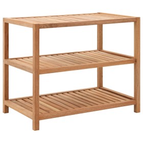 Estantería para baño madera maciza de nogal 65x40x55 cm