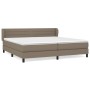 Box spring bed with taupe gray fabric mattress 200x200 cm by , Beds and slatted bases - Ref: Foro24-3126353, Price: 632,61 €,...