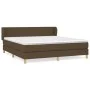 Box spring bed with dark brown fabric mattress 160x200 cm by , Beds and slatted bases - Ref: Foro24-3126656, Price: 480,68 €,...