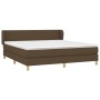 Box spring bed with dark brown fabric mattress 160x200 cm by , Beds and slatted bases - Ref: Foro24-3126656, Price: 490,51 €,...