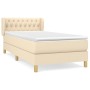 Box spring bed with cream fabric mattress 90x200 cm by , Beds and slatted bases - Ref: Foro24-3127018, Price: 302,73 €, Disco...