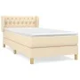 Box spring bed with cream fabric mattress 90x200 cm by , Beds and slatted bases - Ref: Foro24-3127018, Price: 288,32 €, Disco...