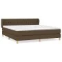 Box spring bed with dark brown fabric mattress 180x200 cm by , Beds and slatted bases - Ref: Foro24-3127064, Price: 566,72 €,...