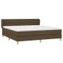 Box spring bed with dark brown fabric mattress 180x200 cm by , Beds and slatted bases - Ref: Foro24-3127064, Price: 566,72 €,...