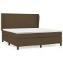 Box spring bed with dark brown fabric mattress 180x200 cm by , Beds and slatted bases - Ref: Foro24-3127824, Price: 609,96 €,...