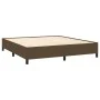Box spring bed with dark brown fabric mattress 180x200 cm by , Beds and slatted bases - Ref: Foro24-3127824, Price: 609,96 €,...