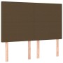 Cama box spring con colchón tela marrón oscuro 180x200 cm de , Camas y somieres - Ref: Foro24-3127824, Precio: 610,95 €