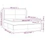 Box spring bed with dark brown fabric mattress 180x200 cm by , Beds and slatted bases - Ref: Foro24-3127824, Price: 609,96 €,...