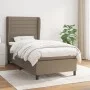 Box spring bed with taupe gray fabric mattress 100x200 cm by , Beds and slatted bases - Ref: Foro24-3128025, Price: 376,65 €,...