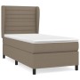 Cama box spring con colchón tela gris taupe 100x200 cm de , Camas y somieres - Ref: Foro24-3128025, Precio: 382,35 €, Descuen...