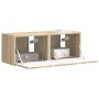 Mueble de TV Montado en la Pared 2 pcs Sonoma 60 x 31 x 29.5 cm
