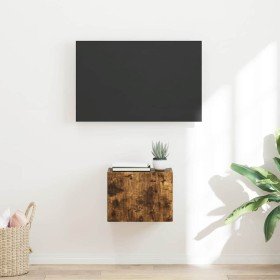 Mueble de TV Montado en la Pared Roble ahumado