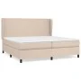 Box spring bed with cappuccino synthetic leather mattress 200x200cm by , Beds and slatted bases - Ref: Foro24-3128936, Price:...