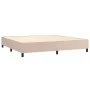 Box spring bed with cappuccino synthetic leather mattress 200x200cm by , Beds and slatted bases - Ref: Foro24-3128936, Price:...