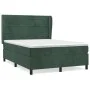 Box spring bed with dark green velvet mattress 140x200 cm by , Beds and slatted bases - Ref: Foro24-3129276, Price: 513,72 €,...