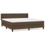 Box spring bed with dark brown fabric mattress 180x200 cm by , Beds and slatted bases - Ref: Foro24-3129572, Price: 537,02 €,...
