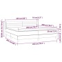 Box spring bed with taupe gray fabric mattress 200x200 cm by , Beds and slatted bases - Ref: Foro24-3129821, Price: 628,52 €,...