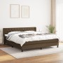 Box spring bed with dark brown fabric mattress 160x200 cm by , Beds and slatted bases - Ref: Foro24-3129964, Price: 530,84 €,...