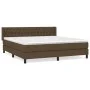 Box spring bed with dark brown fabric mattress 180x200 cm by , Beds and slatted bases - Ref: Foro24-3129972, Price: 568,87 €,...