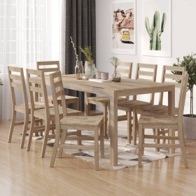 Sillas de comedor 8 unidades madera maciza de acacia Sillas de comedor 8 unidades madera maciza de acacia