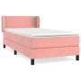 Box spring bed with pink velvet mattress 90x190 cm by , Beds and slatted bases - Ref: Foro24-3127348, Price: 310,28 €, Discou...