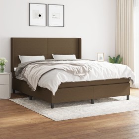 Boxspringbett mit dunkelbrauner Stoffmatratze 180x200 cm von , Betten und Lattenroste - Ref: Foro24-3131292, Preis: 603,37 €,...
