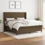 Box spring bed with dark brown fabric mattress 180x200 cm by , Beds and slatted bases - Ref: Foro24-3131292, Price: 603,75 €,...