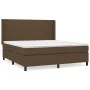 Box spring bed with dark brown fabric mattress 180x200 cm by , Beds and slatted bases - Ref: Foro24-3131292, Price: 603,75 €,...