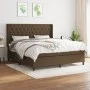 Box spring bed with dark brown fabric mattress 160x200 cm by , Beds and slatted bases - Ref: Foro24-3131684, Price: 593,08 €,...