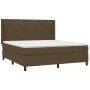 Box spring bed with dark brown fabric mattress 160x200 cm by , Beds and slatted bases - Ref: Foro24-3131684, Price: 593,08 €,...
