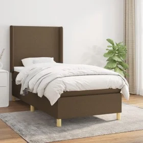 Boxspringbett mit dunkelbrauner Stoffmatratze 80x200 cm von , Betten und Lattenroste - Ref: Foro24-3131788, Preis: 334,60 €, ...