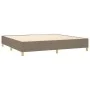Box spring bed with taupe gray fabric mattress 200x200 cm by , Beds and slatted bases - Ref: Foro24-3132101, Price: 728,38 €,...
