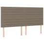 Box spring bed with taupe gray fabric mattress 200x200 cm by , Beds and slatted bases - Ref: Foro24-3132101, Price: 728,38 €,...