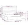 Box spring bed with taupe gray fabric mattress 200x200 cm by , Beds and slatted bases - Ref: Foro24-3132101, Price: 728,38 €,...