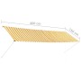 Einziehbare Markise 400x150 cm gelb und weiß von vidaXL, Markisen - Ref: Foro24-143757, Preis: 81,71 €, Rabatt: %