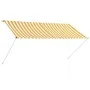 Toldo retráctil 250x150 cm amarillo y blanco de vidaXL, Toldos - Ref: Foro24-143754, Precio: 44,98 €, Descuento: %