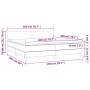 Cama box spring con colchón LED tela gris taupe 200x200 cm de , Camas y somieres - Ref: Foro24-3133585, Precio: 641,29 €, Des...