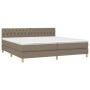 Boxspringbett mit LED-Matratze taupegrauer Stoff 200x200 cm von , Betten und Lattenroste - Ref: Foro24-3133985, Preis: 659,89...
