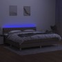 Boxspringbett mit LED-Matratze taupegrauer Stoff 200x200 cm von , Betten und Lattenroste - Ref: Foro24-3133985, Preis: 659,89...