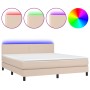 Boxspringbett LED-Matratze Kunstleder Cappuccino 180x200cm von , Betten und Lattenroste - Ref: Foro24-3134122, Preis: 532,58 ...