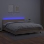Boxspringbett LED-Matratze Kunstleder Cappuccino 180x200cm von , Betten und Lattenroste - Ref: Foro24-3134122, Preis: 532,58 ...
