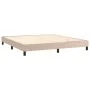 Box spring bed LED mattress cappuccino synthetic leather 180x200cm by , Beds and slatted bases - Ref: Foro24-3134122, Price: ...