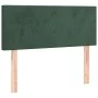 Box spring bed with mattress and LED dark green velvet 90x200 cm by , Beds and slatted bases - Ref: Foro24-3134264, Price: 32...