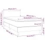 Box spring bed with mattress and LED dark green velvet 90x200 cm by , Beds and slatted bases - Ref: Foro24-3134264, Price: 32...