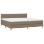 Boxspringbett mit LED-Matratze taupegrauer Stoff 200x200 cm von , Betten und Lattenroste - Ref: Foro24-3133905, Preis: 628,75...