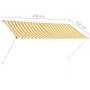 Ausziehbares Markisentuch 250x150 cm in Gelb und Weiß. von vidaXL, Markisen - Ref: Foro24-143754, Preis: 47,44 €, Rabatt: %