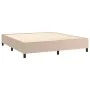 Box spring bed LED mattress cappuccino synthetic leather 180x200cm by , Beds and slatted bases - Ref: Foro24-3135842, Price: ...