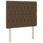 Box spring bed with dark brown fabric mattress 90x200 cm by , Beds and slatted bases - Ref: Foro24-3136808, Price: 377,08 €, ...