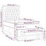 Box spring bed with dark brown fabric mattress 90x200 cm by , Beds and slatted bases - Ref: Foro24-3136808, Price: 377,08 €, ...